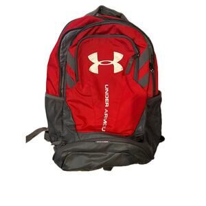 Under Armour Red Black Hustle 5.0 Backpack